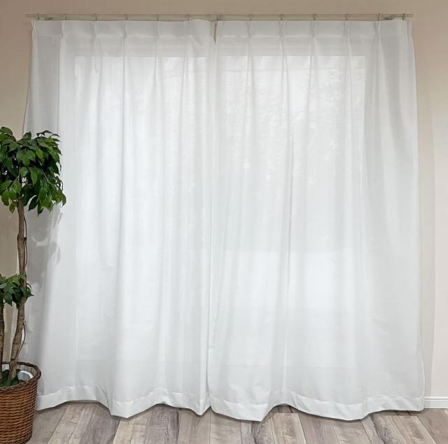 カエイレース ミラーレースカーテン 2枚組 【日本製 144サイズ】 無地 自宅で洗える 防臭 特殊糸 UVカット 花粉 日焼け防止 遮熱 遮像 の通販は 4,670円