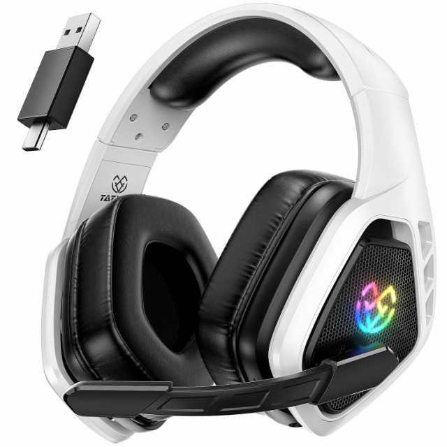 Tatybo ゲーミングヘッドセット ワイヤレスヘッドセット マイク付き 軽量 7.1ch ＜25ms超低遅延 音画同期 高遮音性イヤーカップ 30時間連の通販は
