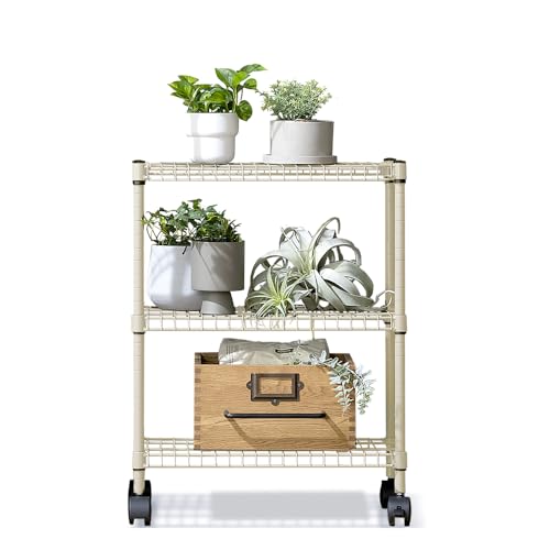 アイリスオーヤマ カラースチールシェルフ スチールラック キャスター付き 幅61.5 収納ラック 3段 収納棚 メタルラック メタルシェルフ の通販は