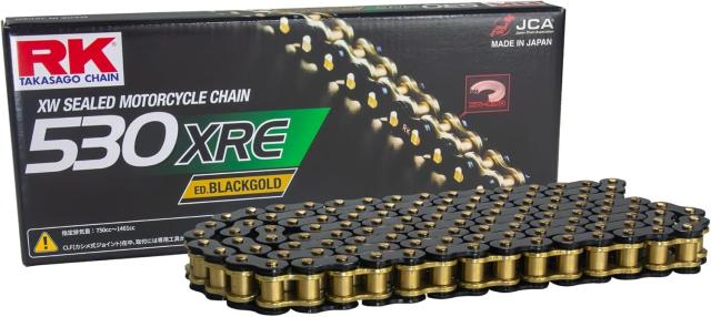 アールケー(RK) バイク用チェーン ED.BLACKGOLD(ブラックゴールド) BG530XRE 110L