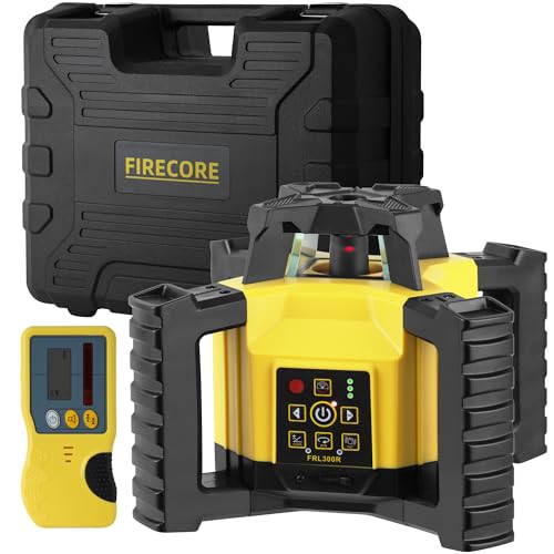 Firecore ローテーティングレーザー FRL300R レーザーレベル 高精度 レーザー 自動整準 回転レーザーレベル 受光範囲（直径）300ｍ 水平