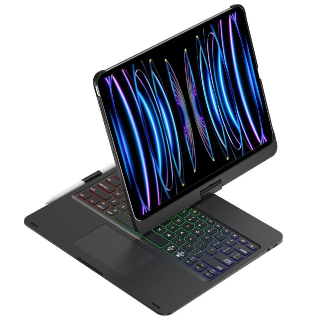 360度回転式 iPad Pro 13インチ 2024キーボード ケース iPad Pro 13 第7世代 カバー キーボード付き タッチパッド ペンシル収納 ワイヤレ 8,415円