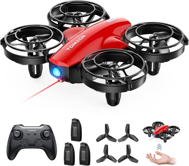 ドローン マルチプレー対戦型 子供向け 100g未満 24分飛行時間 Tomzon 初心者 室内 バッテリー3個 トイドローン ワンキー離着陸 放り投げの通販は 5,306円