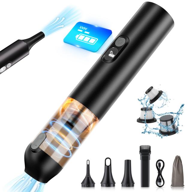 AX2V ハンディクリーナー 16000Pa コードレス 4-IN-1多機能吸い込む/吹き飛ぶ/空気入れ/空気抜き ハンディ掃除機 パワフル ダブルフィの通販は