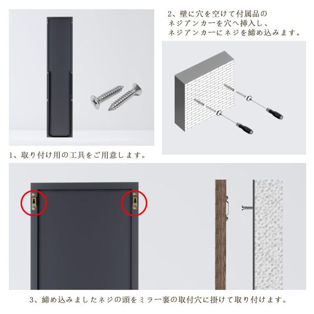 全身鏡 姿見 鏡 壁掛け スタンドミラー かがみ 折りたたみ 自立 軽量