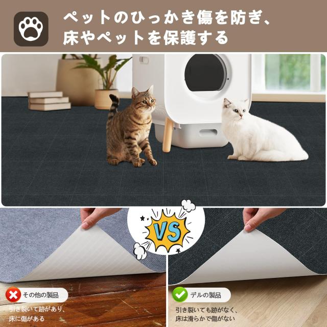 【 限定ブランド】XIWEIYI ジョイントマット 大判タイルカーペット 吸着マット タイルマット【45*45*0.4cm20枚】 防音保温 床暖房_3