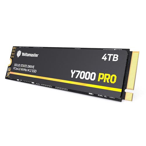 Yottamaster 内蔵 SSD 4TB PCIe Gen4x4 M.2 NVMe 2280 最大読込:7000MB/s 最大書込み:6500MB/s PS5対応 3D NAND Flash搭載 国内正規代理