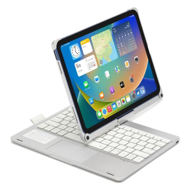 360度回転 2022 iPad 第10世代 10.9インチ/ 2025 iPad A16 (第11世代 11インチ) キーボードケース タッチパッド バックライト付き 折りた