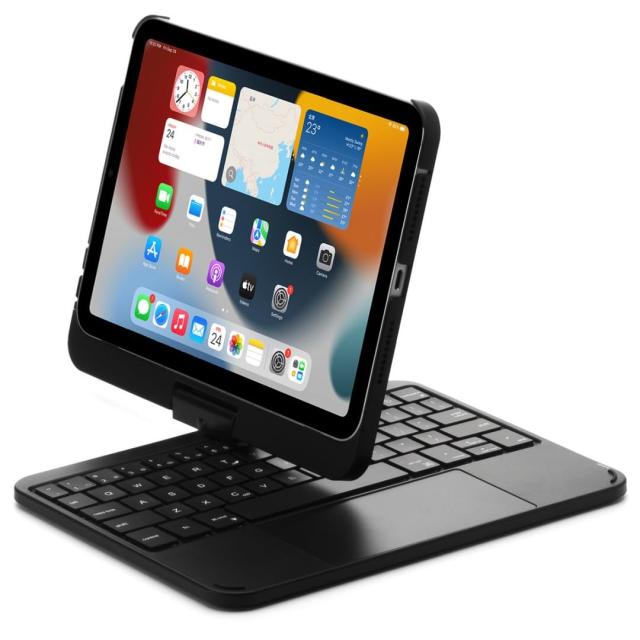 360度回転 2024 iPad mini A17 Pro キーボード iPad Mini 第6世代 キーボードケース タッチパッド バックライト付き 折りたたみ iPad min