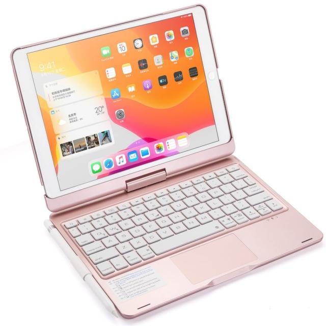 360度回転 iPad 10.2 インチ 第9/8/7世代 キーボードケース タッチパッド バックライト付き 折りたたみ iPadAir3 iPadPro10.5 キーボード_6