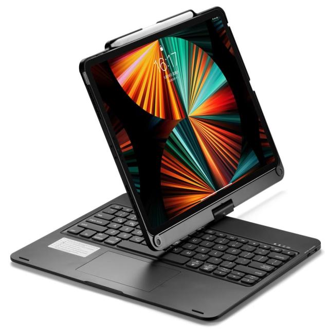 360度回転 2024 iPadPro13インチ M4 / iPadAir13インチ (M3M2) キーボードケース タッチパッド バックライト付き 折りたたみ iPadPro12.