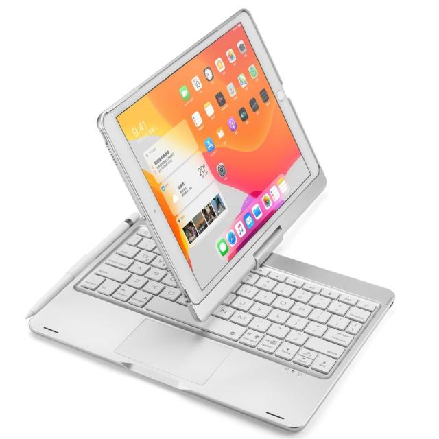 360度回転 iPad 10.2 インチ 第9/8/7世代 キーボードケース タッチパッド バックライト付き 折りたたみ iPadAir3 iPadPro10.5 キーボード