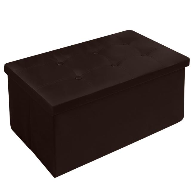 Cictokpオットマン 収納 スツール 収納 ボックス ふた付き 折りたたみ スツール 椅子 収納 76×38×38cm ボックススツール 足置き 一人掛