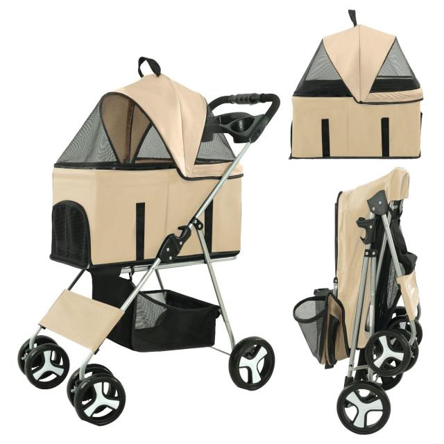 ZOOBLY ペットカート 分離型 猫 犬用 バギー 折りたたみ 対面式 ペットキャリー 犬 カート 組立簡単 コンパクト 耐荷重25Kg 猫 小型犬 中 7,634円