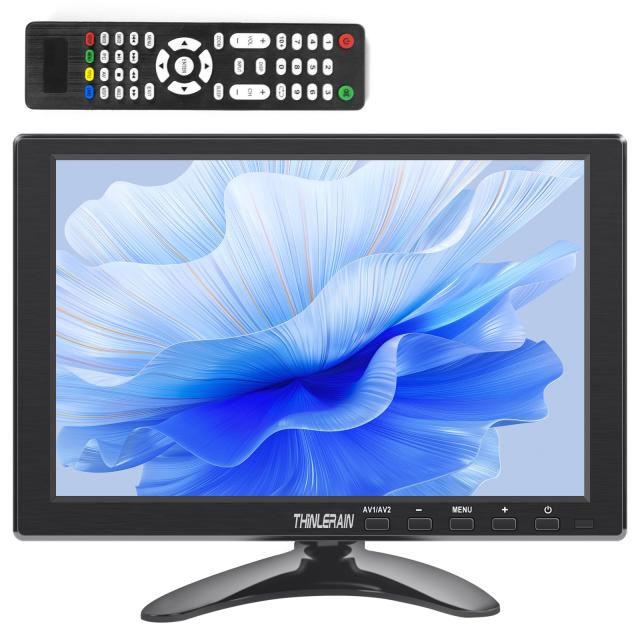 Thinlerain 10.1インチモニター 小型 ディスプレイ 液晶ディスプレイ モニター/HDMI VGA AV BNC USB ポート/1920x1200/16:10/178°視野/V