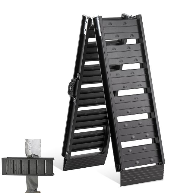 LEMNISCATE アルミラダーレール 1本 長さ183cm 幅25.5cm 耐荷重300kg 折り畳み式 アルミブリッジ 軽量アルミラダー コンパクト 段差解消