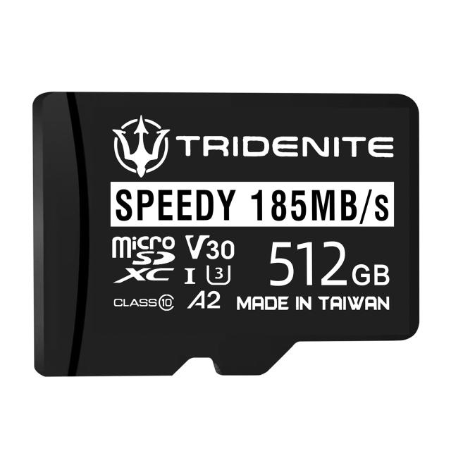 TRIDENITE 185MB/s SPEEDY MicroSD 512GB + DDR200 カードリーダー, USB 3.2 Type-A MicroSD用 小型OTG 外付メモリカードリーダー アダプ_1