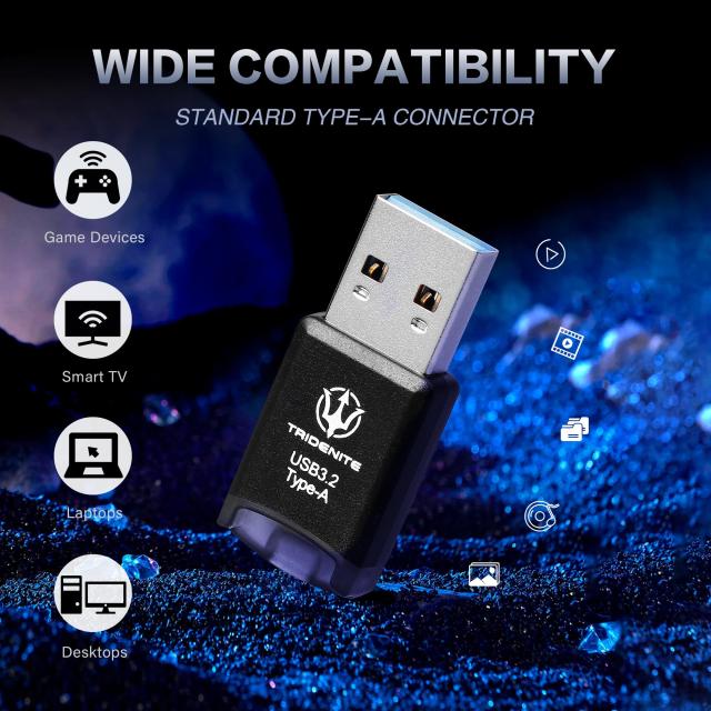 TRIDENITE 185MB/s SPEEDY MicroSD 512GB + DDR200 カードリーダー, USB 3.2 Type-A MicroSD用 小型OTG 外付メモリカードリーダー アダプ_3