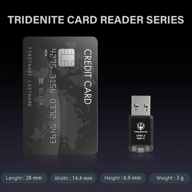 TRIDENITE 185MB/s SPEEDY MicroSD 512GB + DDR200 カードリーダー, USB 3.2 Type-A MicroSD用 小型OTG 外付メモリカードリーダー アダプ_6