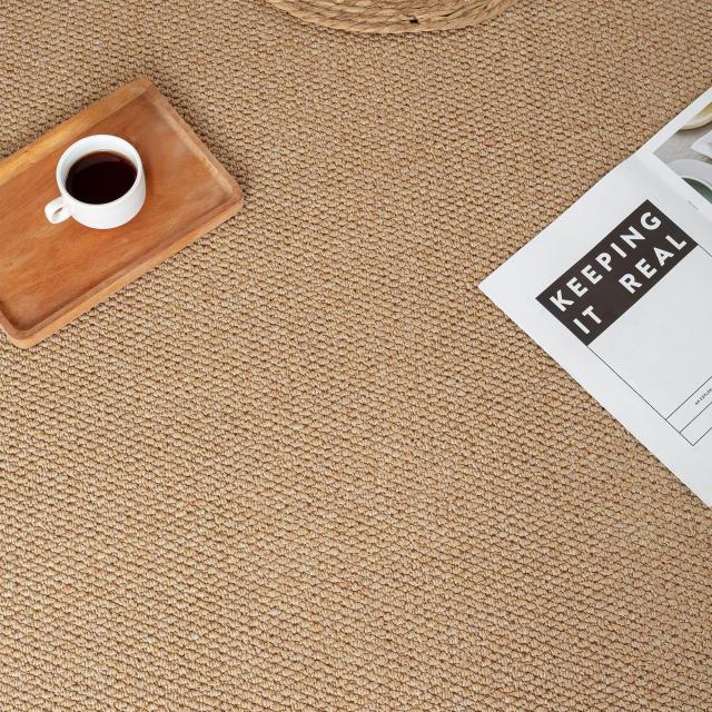 【FLIIRITAIA】カーペット ブラウン 約2畳 リネン風素材 洗える カーペット ブラウン 185×185cm 約2畳 リネン風素材 洗える 滑り止め