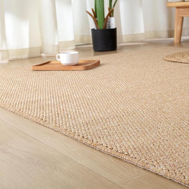 FLIIRITAIA カーペット ブラウン 120×160cm 約1畳 リネン風素材 洗える 滑り止め 抗菌 防臭 防ダニ 通気性 速乾性 防音 リビングルーム の通販は 6,310円