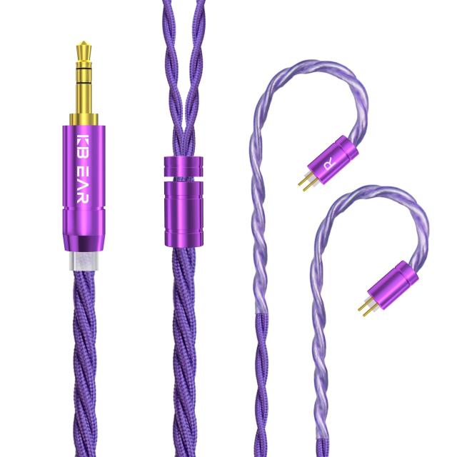 【KBEAR ST19】リケーブル 2PIN 3.5mm Yinyoo 5N単結晶銅 ケーブル 3.5mmイヤホンアップグレードケーブル イヤフォン交換ケーブル KZ KBE