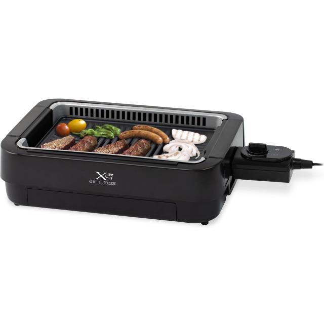 山善 煙の少ない 焼き肉グリル XGRILL STORM 一人暮らし 二人暮らし コンパクト 素早く、美味しく焼ける ホットプレート 吸煙機能