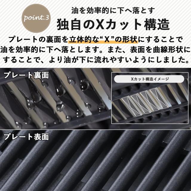 山善 煙の少ない 焼き肉グリル XGRILL STORM 一人暮らし 二人暮らし コンパクト 素早く、美味しく焼ける ホットプレート 吸煙機能_5
