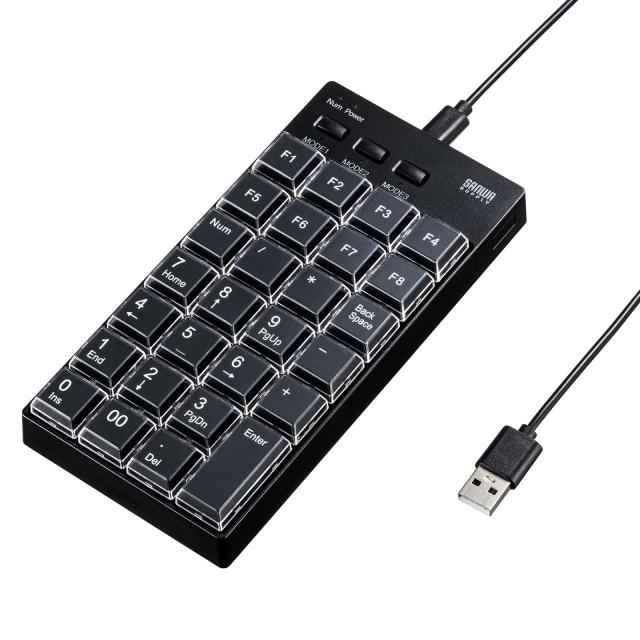 サンワサプライ プログラマブルテンキー（有線モデル） NT-26UBKの通販は 6,778円