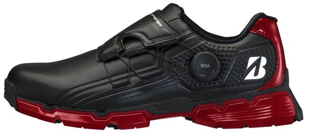 ブリヂストン スパ イクレスゴルフシューズ ゼロ・スパ イク バイター ツアー SH2401 メンズ ブラック/レッド 25.5cm 3E