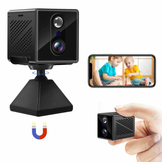 LXMIMI 4K 小型カメラ 隠しカメラ WiFi 防犯カメラ スマホ連動 遠隔視聴 双向通話 8~9時間録画 20日間待機 126°超広角 128GB ループ録画の通販は