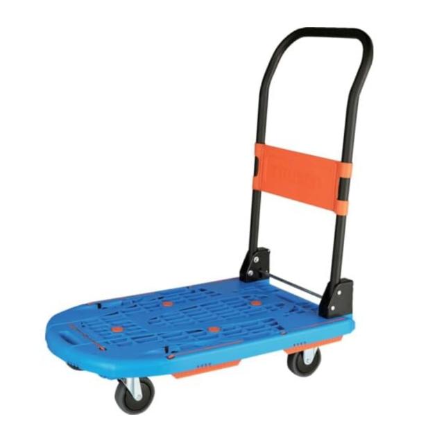 ＴＲＵＳＣＯ 樹脂台車 カルティオ（新型） ７８０Ｘ４９０ 折畳 青 MPK-780-B