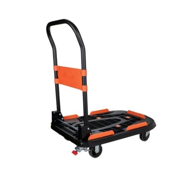 ＴＲＵＳＣＯ 樹脂台車 カルティオ（新型） ７８０Ｘ４９０ 折畳 青 スチールストッパー付 MPK-780-B-SSの通販は 24,544円