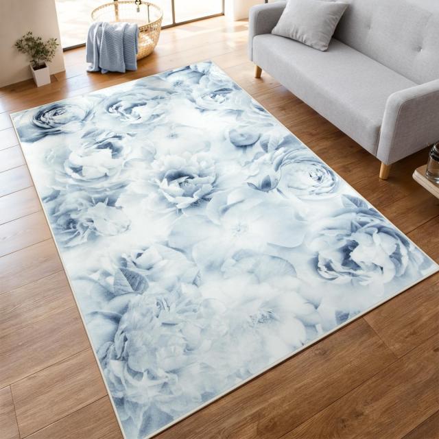 HAOCOO カーペット 洗える 140х200cm ラグ ホットカーペット対応 オールシーズン適用 植物柄 ふわふわ肌触り 約1.5畳 滑り止め 防音 寝 6,041円