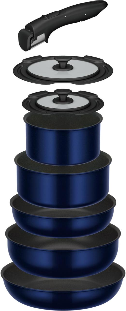 サーモス デュラブルシリーズ 取っ手のとれるフライパン8点セットEA ガス火対応 ディープブルー フライパン・鍋は食洗機対応 KSE-8A DPBL