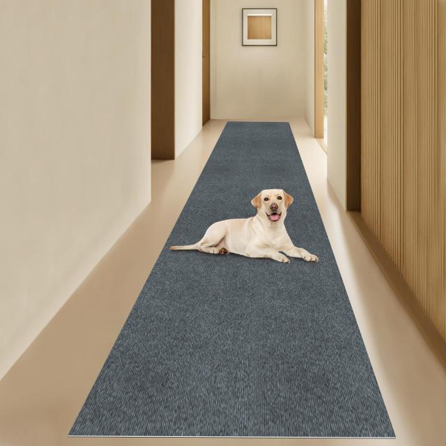 【.co.jp 限定】YIDIHO TPR廊下カーペット 60*600cm 防音滑り止め ペット対応 無地 階段マット 玄関マット ロール式 床保護 強力吸