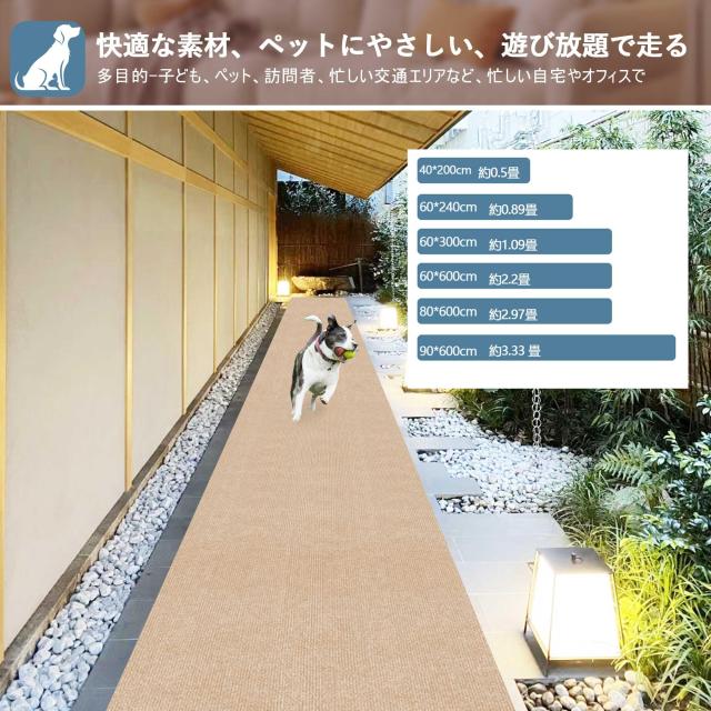 【 限定ブランド】YIDIHO 廊下敷き TPR ラグ 約90×600cm 厚さ4 mm ロングマット 階段マット 廊下マット 防音 ロールマット 無地 その他カーテン・ブラインド
