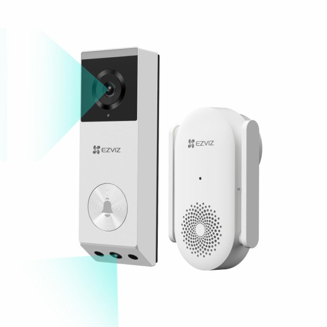 【2Kデュアルレンズ・配達物検知・アレクサ対応】 EZVIZ インターホン ワイヤレス 工事不要 スマホ連動 スマート人間検知 カラーナイトビの通販は