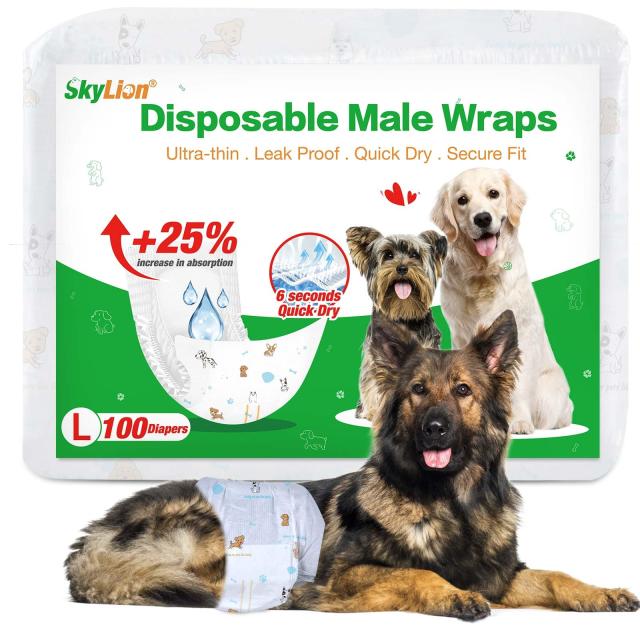 マナーウェア 男の子用 犬 おむつ長時間 吸収性が高く 漏れにくい 超ソフト&通気性 大型犬用 L 100枚の通販は