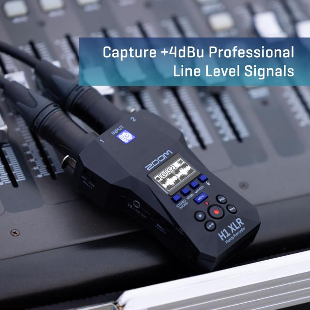 ZOOM ズーム H1 XLR ハンディレコーダー ブラック 黒 外部入力に特化した XLR/TRSフォーン/ステレオミニ端子搭載 32bitフロート録音対応2_4