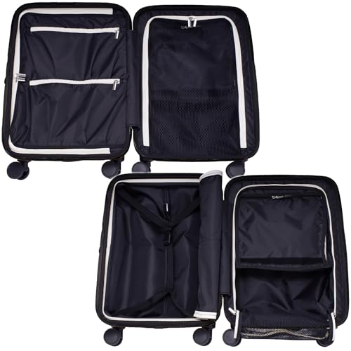 トラベリスト スーツケース ジッパー オープン ブレーキ機能付き 拡張機能付き 35L(43L) 53 cm 3.6kg シエラ バニラアイボリー