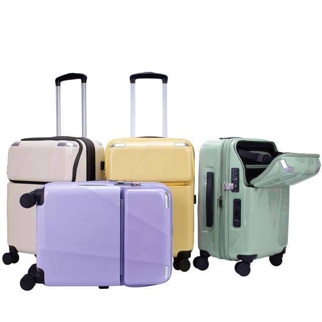 トラベリスト スーツケース ジッパー オープン ブレーキ機能付き 拡張機能付き 35L(43L) 53 cm 3.6kg シエラ バニラアイボリー