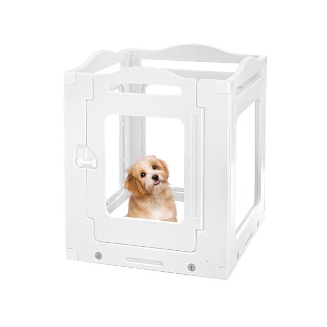 BTM ペットフェンス 犬 サークル 犬 ドッグサークル ペットサークル HPDE素材 ドア付き 4枚セット 小型犬 中型犬 ケージ 犬用品 犬 犬用