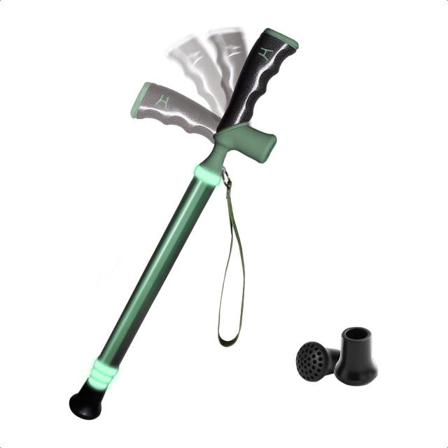 PIPIBIKE 杖 伸縮式 ステッキ 軽量 折りたたみ 蛍光 夜道でも安心トレッキングポール 多機能 つえ 3段階調節可能 歩行支援 携帯に便利 男