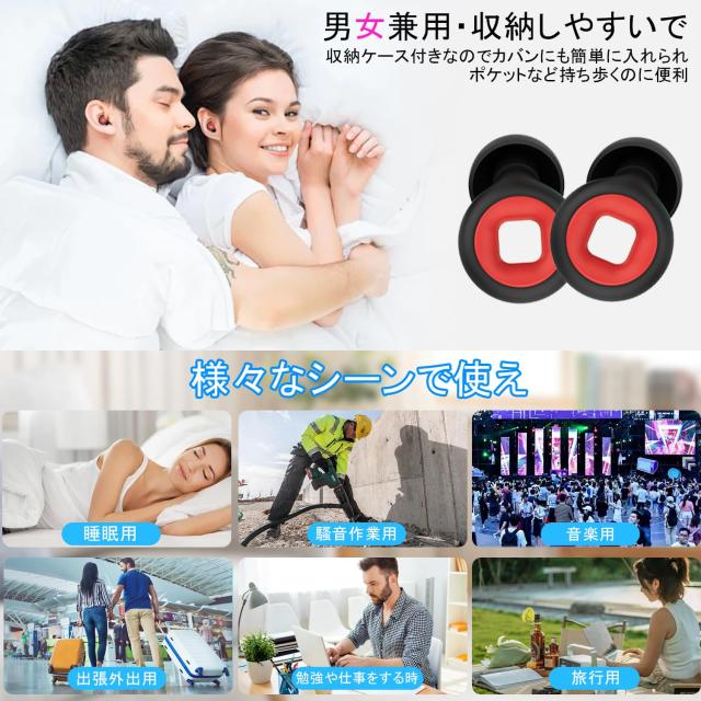 耳栓 睡眠用【2025モデル】8個 (XS・S・M・Lサイズ x 各1