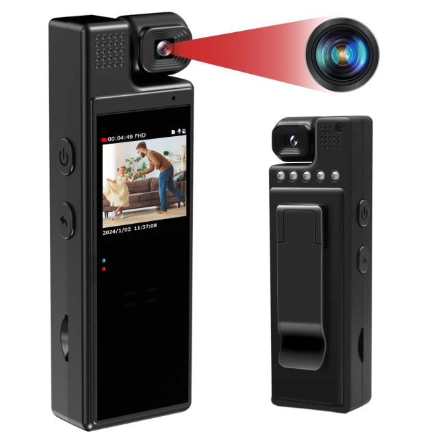 CLYZSTU 小型カメラ 小型ビデオカメラ 小型ボデイカメラ 1.3インチ液晶画面 180°回転式レンズ 256GB 1080P 6時間連続録画 写真撮影 単独の通販は 5,433円