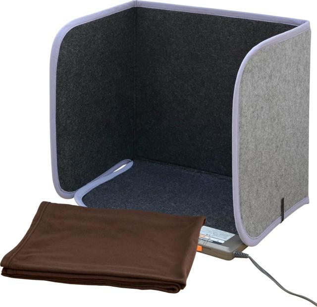 山善 パネルヒーター デスクヒーター ひざかけ付き 足元ヒーター 底面ヒーター付 デスク下 机下 折り畳み式 無段階温度調節 足温器 冷の通販は