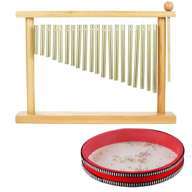 SALUDABLE オーシャンドラム 25cm ウィンドチャイム 20音 楽器 波の音 効果音 知育の通販は