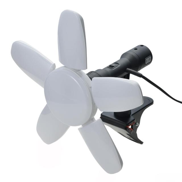 ？儀(Takagi) EARTH MAN LED クリップライト SAKUTO 70W CLT-70SLD 270度回転連結コンセント付き 屋内用 開閉で照射範囲が変わる 照明 作