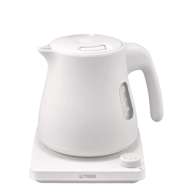 タイガー魔法瓶(TIGER) 電気ケトル 温度調節機能付き 湯沸かし コーヒードリップ 0.8L 転倒お湯漏れ防止 カラだき防止 蒸気レス ホワイトの通販は